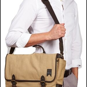 Classic Tan Messenger Bag for Men